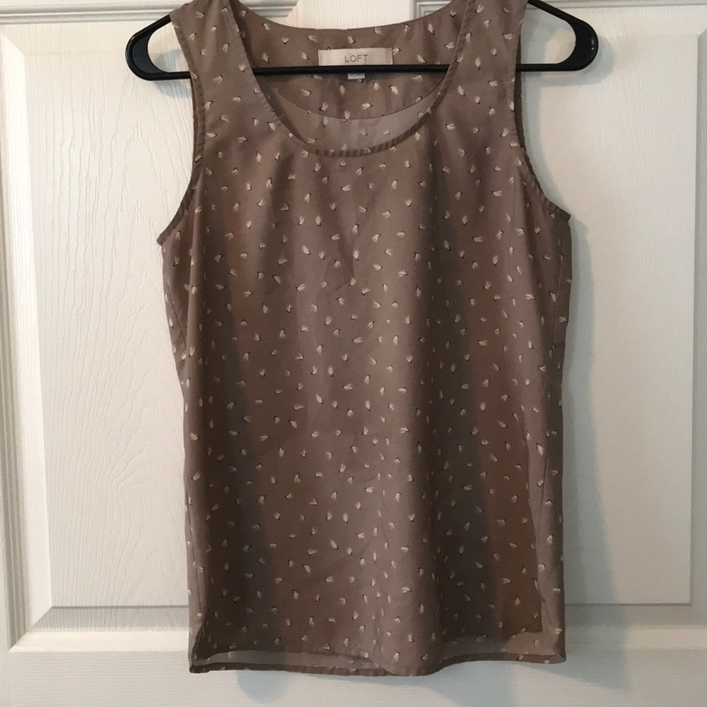 LOFT tan sleeveless XS extra Small
